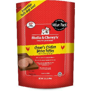 Stella & Chewy's Chewy's Chicken Dinner Patties Raw Frozen Dog Food 12lb - Paw Naturals