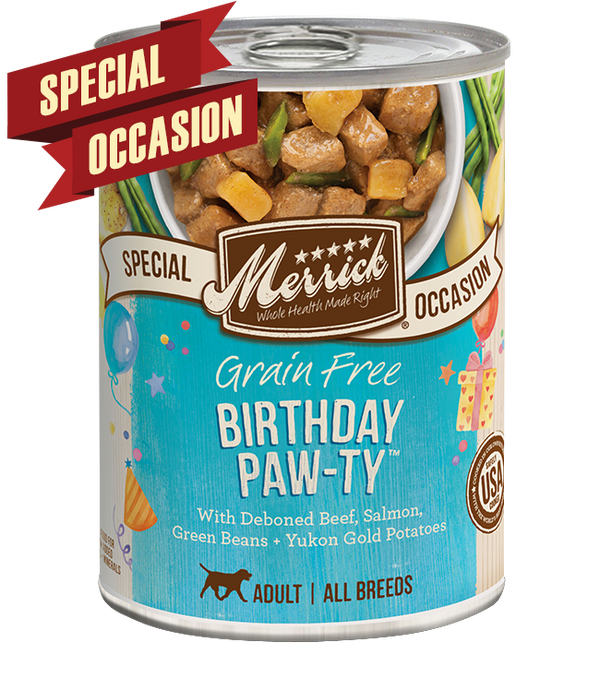 Merrick Grain Free Birthday Pawty 12.7oz Canned Dog Food