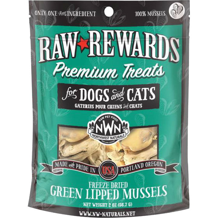 Northwest Naturals Freeze-Dried Treat For Dogs & Cats Green Lipped Mussel / 2oz - Paw Naturals