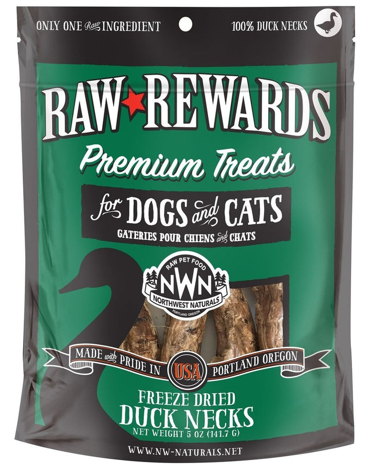 Northwest Naturals Freeze-Dried Poultry Necks For Dogs & Cats Duck Necks - Paw Naturals