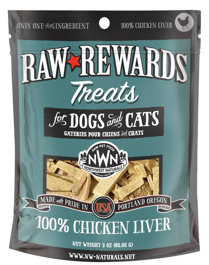 Northwest Naturals Freeze-Dried Treat For Dogs & Cats Chicken Liver / 3oz - Paw Naturals