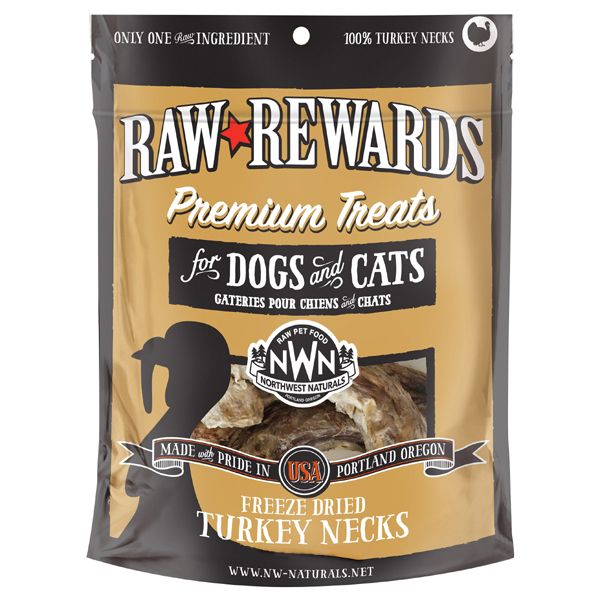 Northwest Naturals Freeze-Dried Poultry Necks For Dogs & Cats Turkey Necks - Paw Naturals