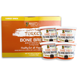 Nugget's Healthy Eats Frozen Bone Brew Treats For Dogs & Cats Turkey 4oz 4pk - Paw Naturals