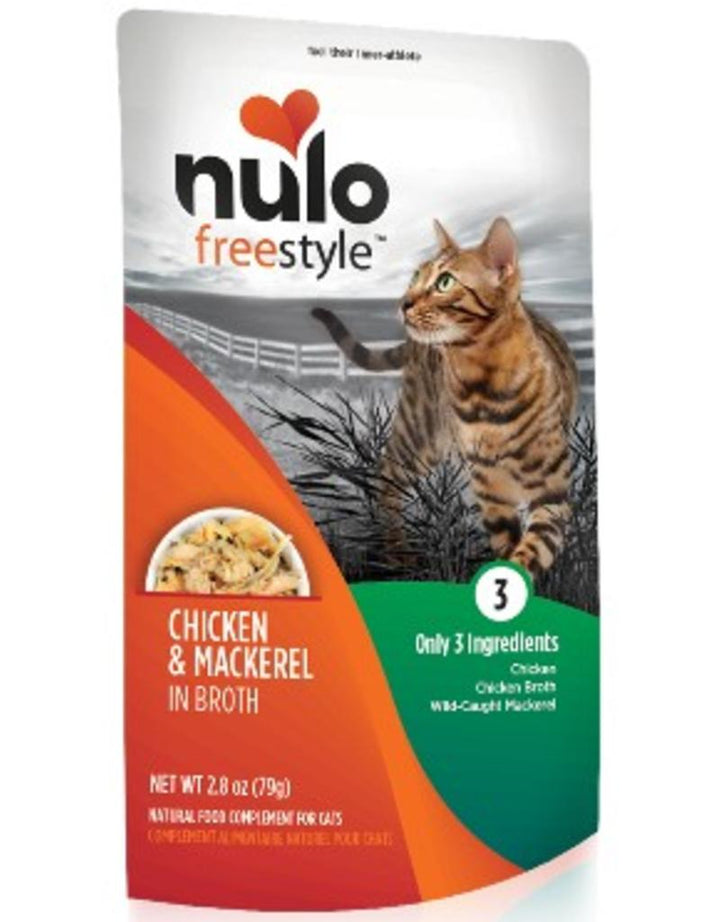 Nulo Freestyle Grain-Free Natural Food Compliment Cat Treat 2.8oz Chicken Makerel - Paw Naturals