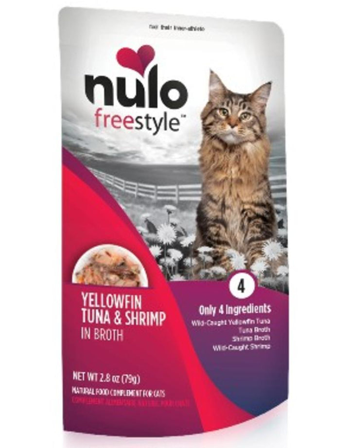 Nulo Freestyle Grain-Free Natural Food Compliment Cat Treat 2.8oz Tuna Shrimp - Paw Naturals