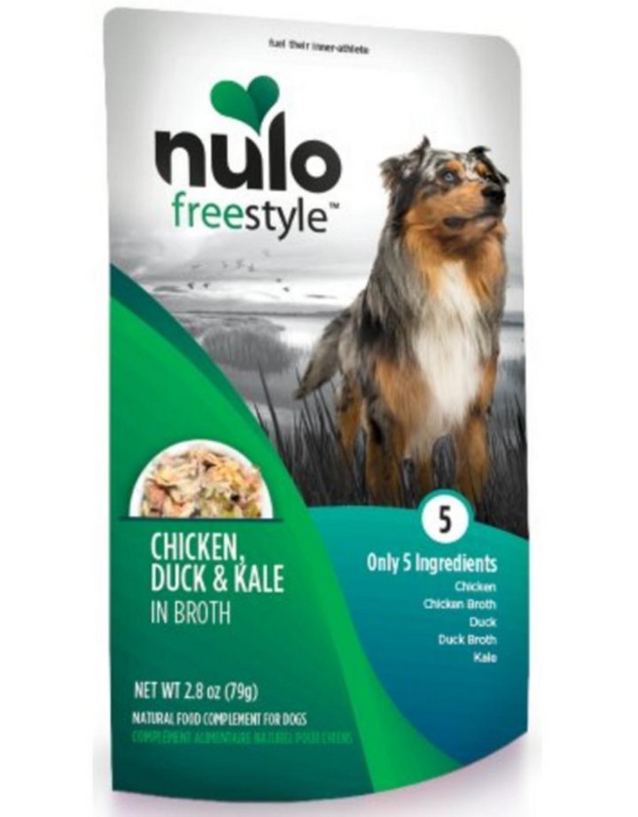 Nulo Freestyle Grain-Free Natural Food Compliment Dog Treat 2.8oz Chicken, Duck Kale - Paw Naturals