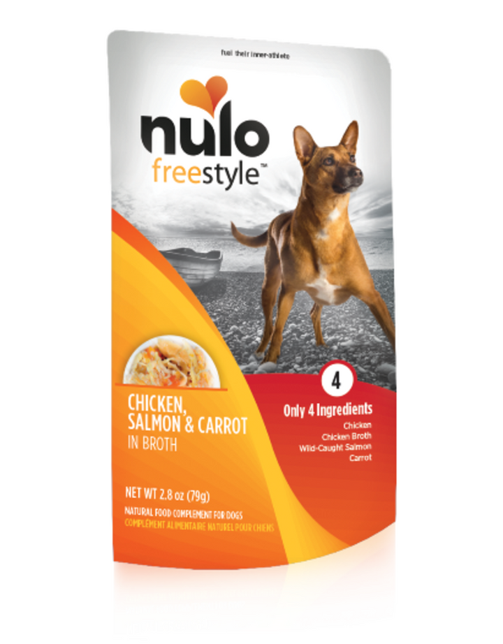 Nulo Freestyle Grain-Free Natural Food Compliment Dog Treat 2.8oz Chicken Salmon Carrot - Paw Naturals