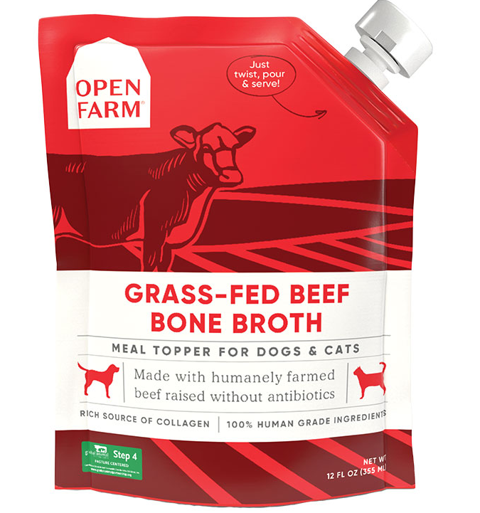 Open Farm Bone Broths for Dogs & Cats 12oz Beef - Paw Naturals