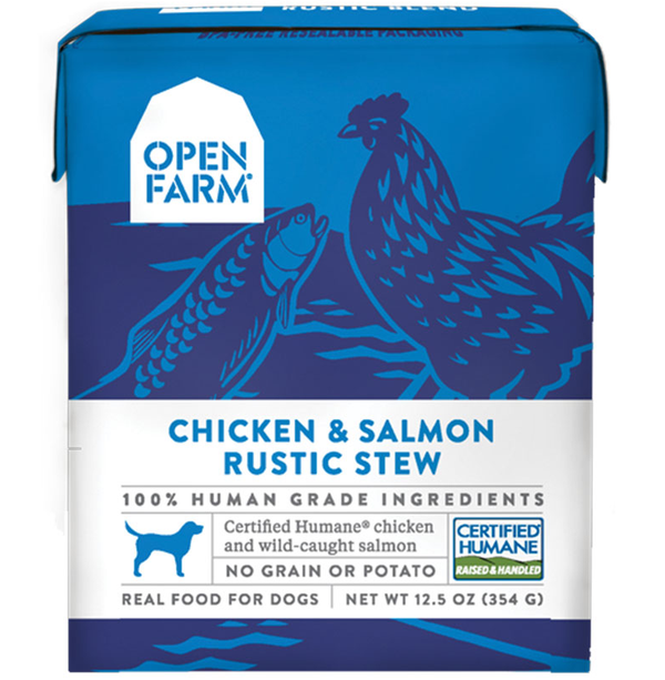Open Farm Rustic Stew Chicken & Salmon Canned Dog Food 12.5oz - Paw Naturals