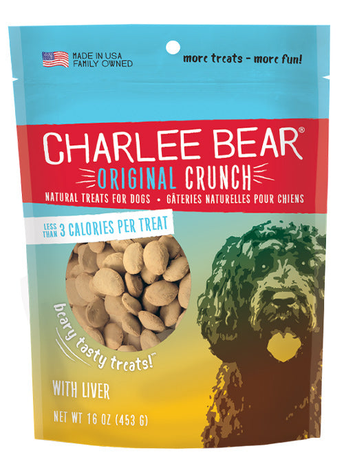 Charlee Bear Original Crunch 16oz Dog Treats Liver - Paw Naturals