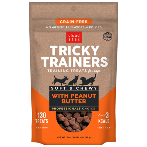 Cloud Star Tricky Trainers Soft & Chewy Grain-Free Peanut Butter Dog Treats
