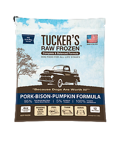 Tucker's Pork, Bison, & Pumpkin Raw Frozen Dog Food 3lb - Paw Naturals