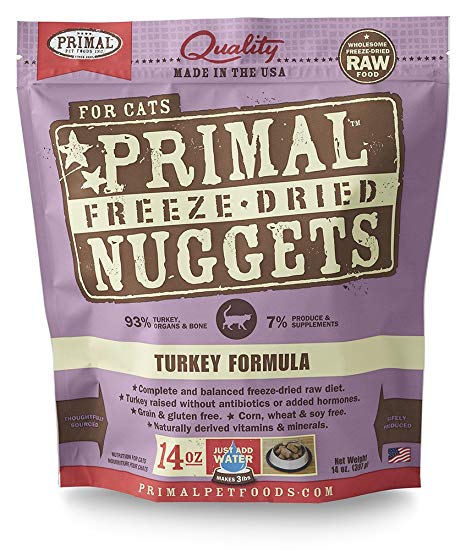 Primal Raw Freeze-Dried Turkey Cat Food - Paw Naturals