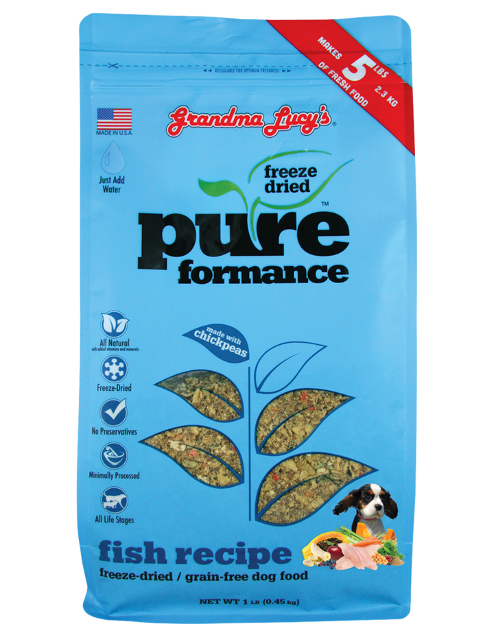 Grandma Lucy's Pureformance Fish Freeze-Dried Dog Food 1lb - Paw Naturals