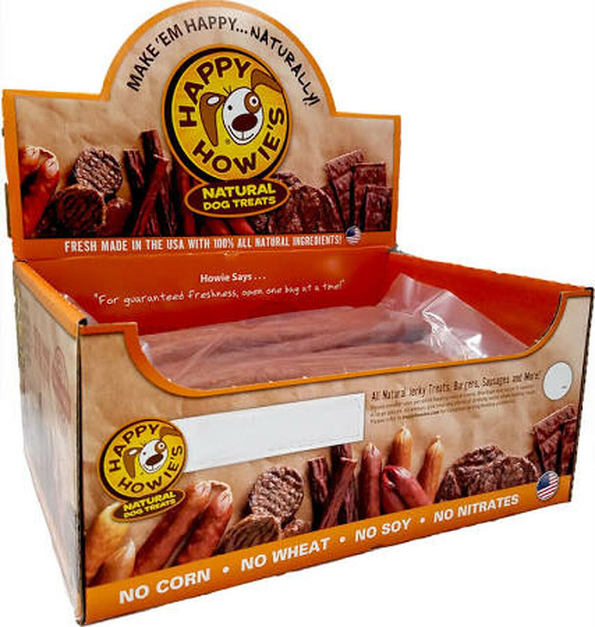 Happy Howie's Deli-Style Sausage Links Dog Treat 12" / Beef - Paw Naturals
