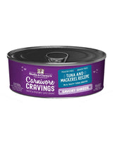 Stella & Chewy's Carnivore Cravings Savory Shreds Canned Cat Food Tuna & Mackerel / 2.8oz - Paw Naturals