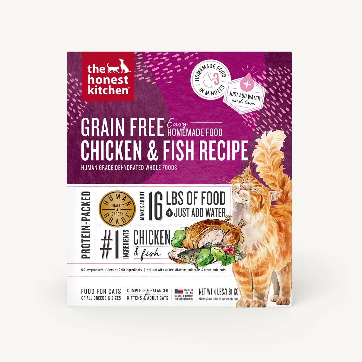 Honest Kitchen Grain Free Chicken & Fish Dehydrated Cat Food 2lb - Paw Naturals