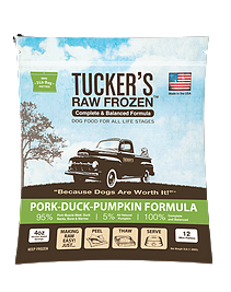 Tucker's Duck & Pumpkin Raw Frozen Dog Food 3lb - Paw Naturals
