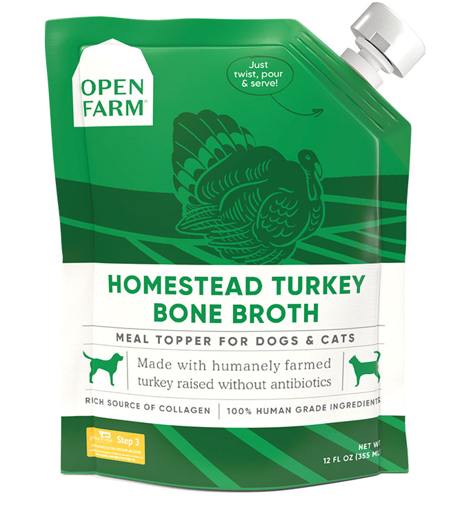 Open Farm Bone Broths for Dogs & Cats 12oz Turkey - Paw Naturals