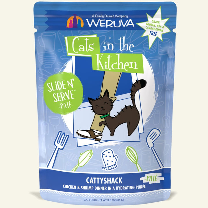 Weruva Cats in the Kitchen Slide N' Serve Wet Cat Food Pouch 3oz Cattyshack - Paw Naturals